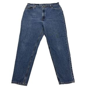 VTG Levi's 522 Jeans Women 18M Blue Tapered Fit Tapered Leg Made in USA 36x20